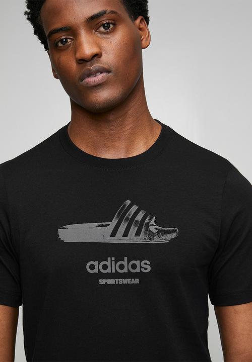 adidas Performance - Slide  Tee  - Black