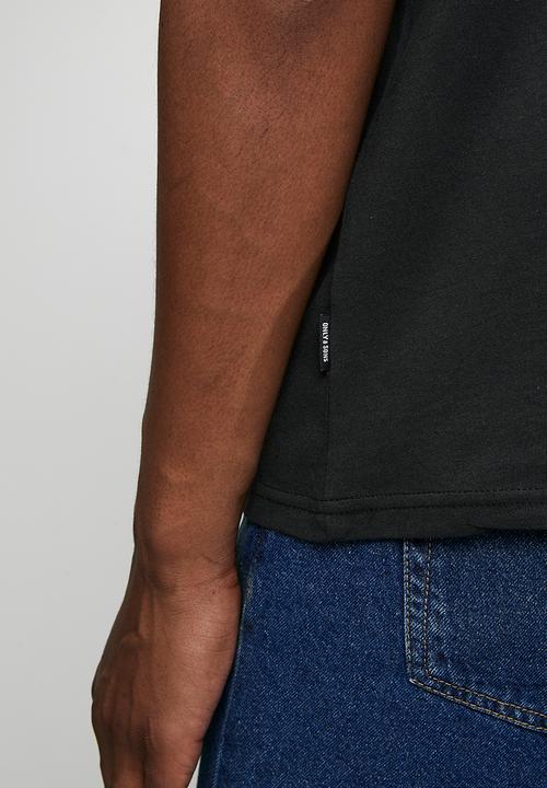 Only & Sons - ONSKEANE RLX SS PRINTED TEE RT-Black