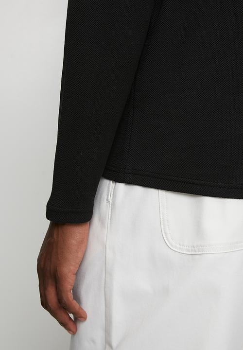 Only & Sons - ONSBEN Regular Long Sleeve Polo - Black