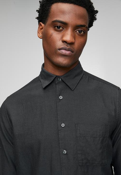 Only & Sons - ONSMARS REG FIT LONG SLEEVE SHIRT - Charcoal
