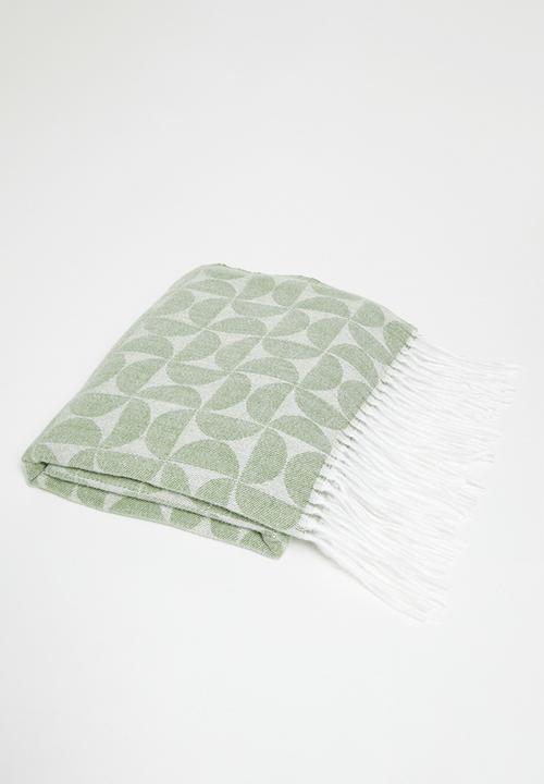 H&S - Mod Jacquard Blanket - Watercress