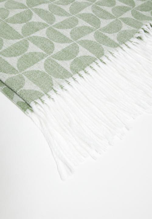 H&S - Mod Jacquard Blanket - Watercress