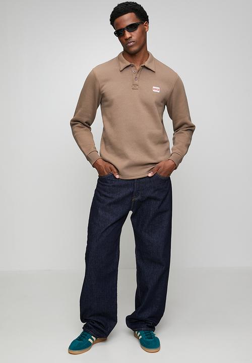 Only & Sons - ONSDAWSON Regular Long Sleeve Rugby Polo - Brown