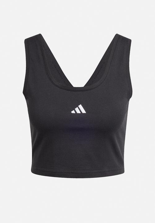 adidas Performance - W Small Logo Sj Tank Top - Black/White