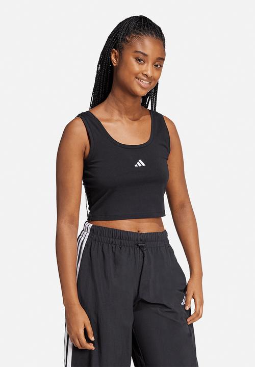 adidas Performance - W Small Logo Sj Tank Top - Black/White