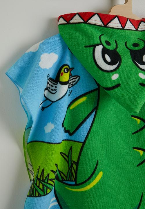 Pop Candy - Croc-themed hooded towel - green/multi