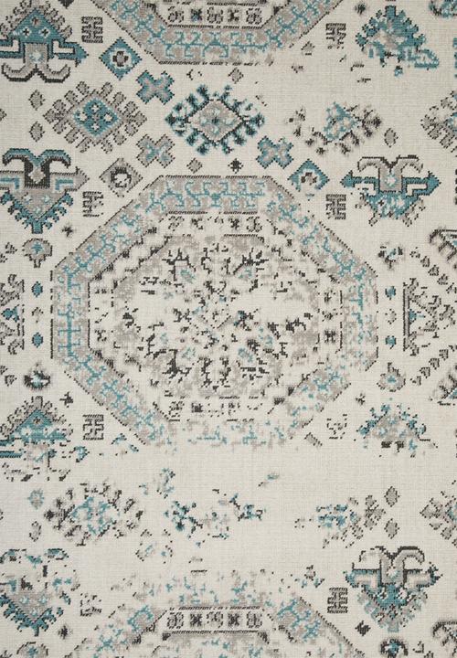 Hertex Haus - Karim blue surf rug - blue & cream