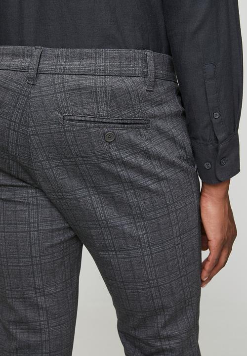 Only & Sons - ONSMARK SLIM CHECK 020933 PANT - Grey