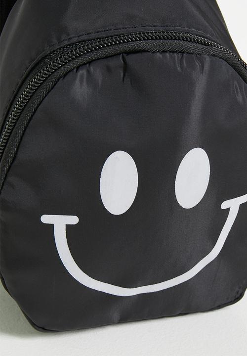 Pop Candy - Smiley face crossbody bag - black