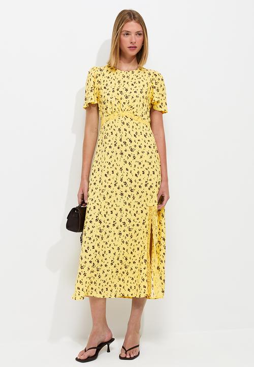 New Look - Primrose flrl lace carol midi - Yellow ditsy