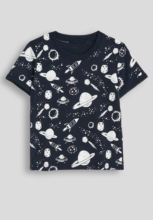 Pop Candy - Aop tee and shorts pj set - dark navy