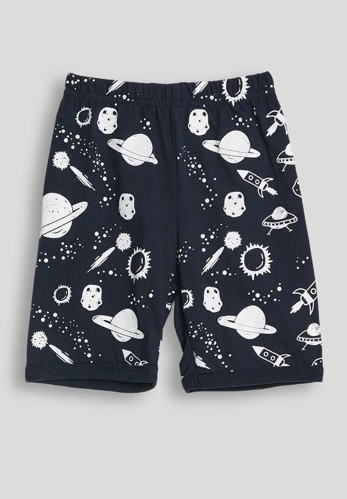 Pop Candy - Aop tee and shorts pj set - dark navy