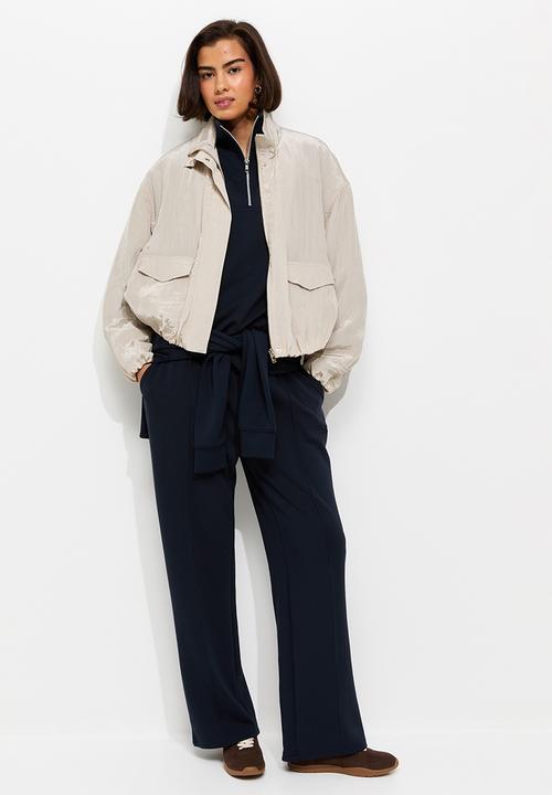 New Look - Premium wide leg jogger - navy