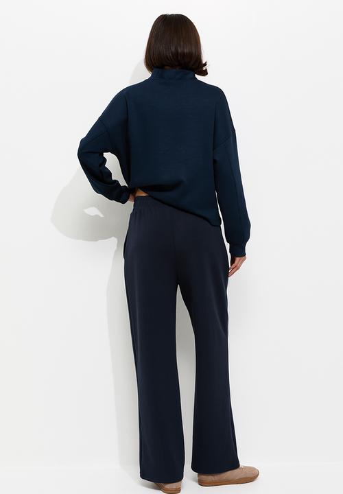 New Look - Premium wide leg jogger - navy