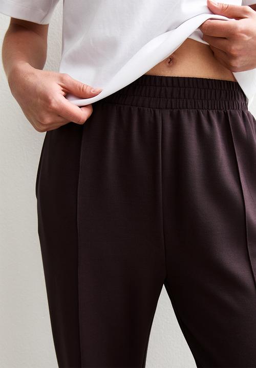 New Look - Premium wide leg jogger - dark burgundy