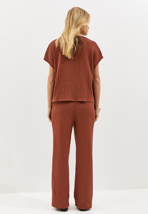 New Look - C&s vde pointelle trouser - rust