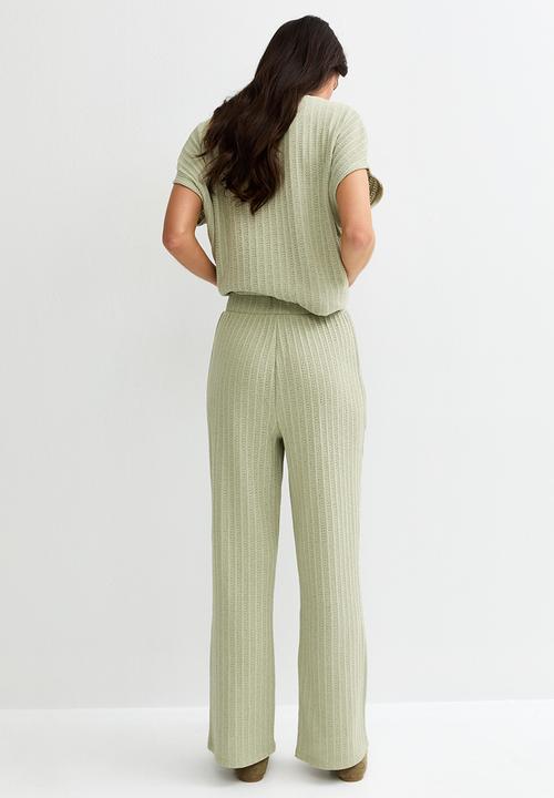 New Look - C&s vde pointelle trouser - green