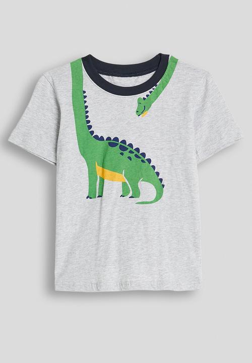 Pop Candy - Dino tee and aop shorts - grey/navy