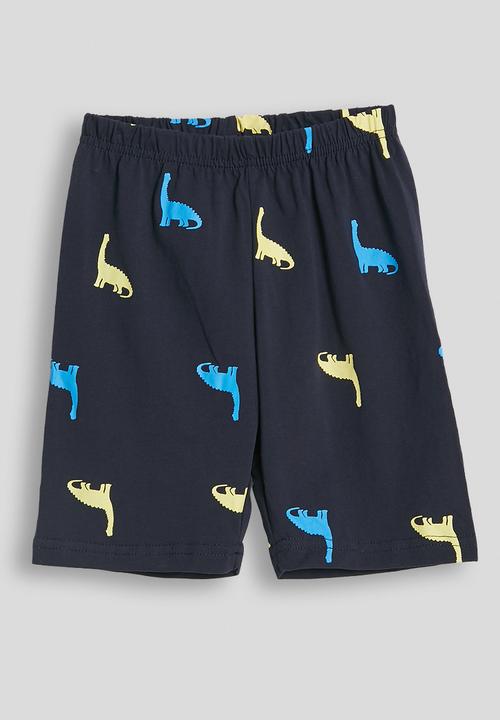 Pop Candy - Dino tee and aop shorts - grey/navy