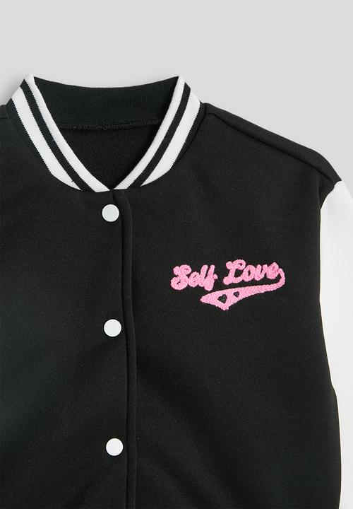 Pop Candy - Baseball jacket and skirt - black/white