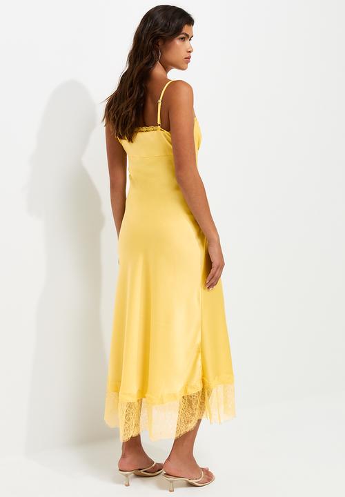 New Look - Occ willow wide lace strappy midi - Yellow
