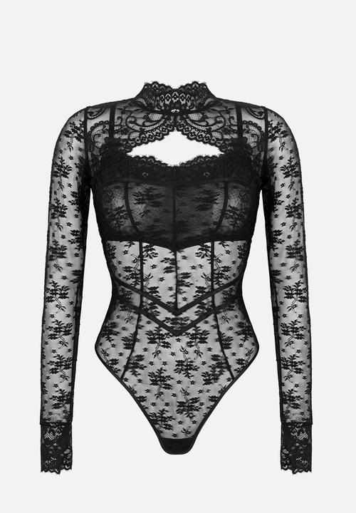 Hunkemoller - Faith bodysuit bolero - black