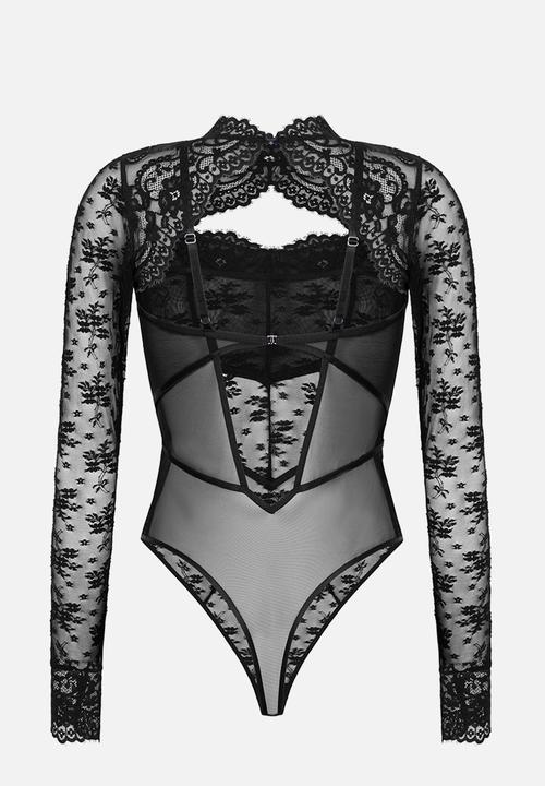 Hunkemoller - Faith bodysuit bolero - black