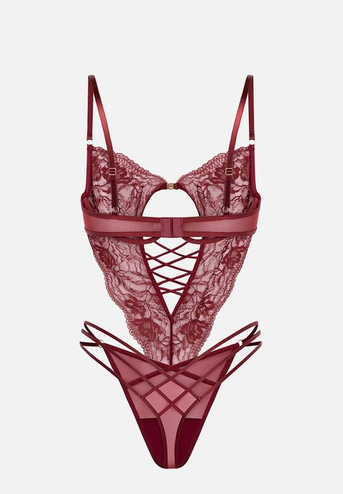 Hunkemoller - Greta bodysuit - cabernet