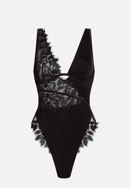 Hunkemoller - Malou bodysuit - caviar
