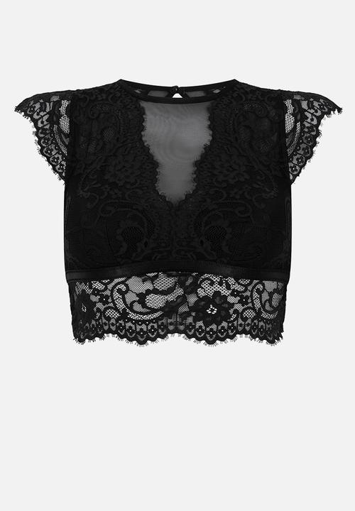 Hunkemoller - Valora high neck bralette - caviar
