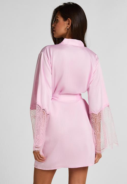 Hunkemoller - Kimono satin lace robe - pirouette