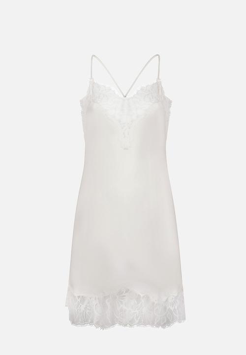 Hunkemoller - Sd satin valerie nightie - gardenia