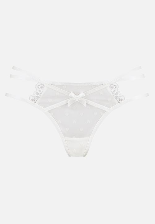 Hunkemoller - Melda string r - snow white