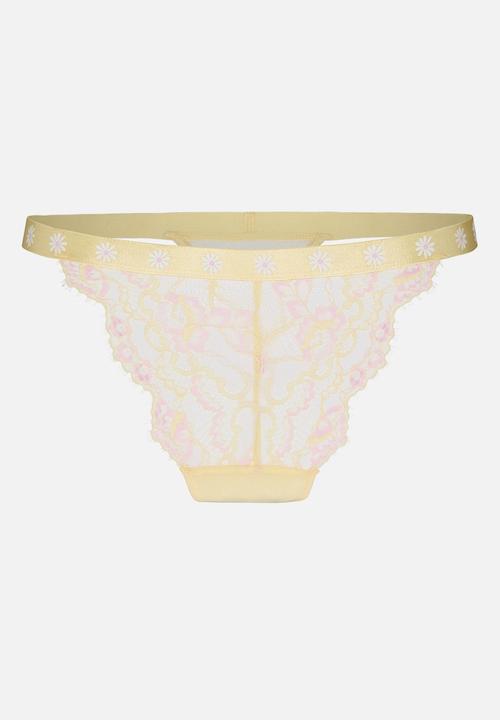 Hunkemoller - Kiss string l - anise flower