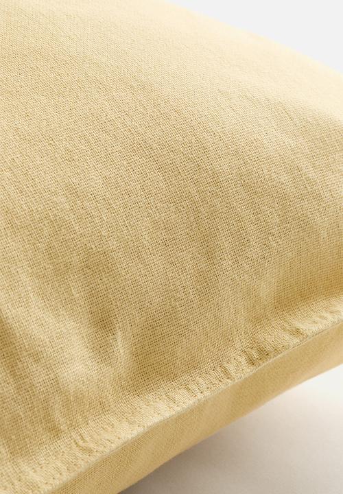 H&M - Linen-blend cushion cover - light yellow