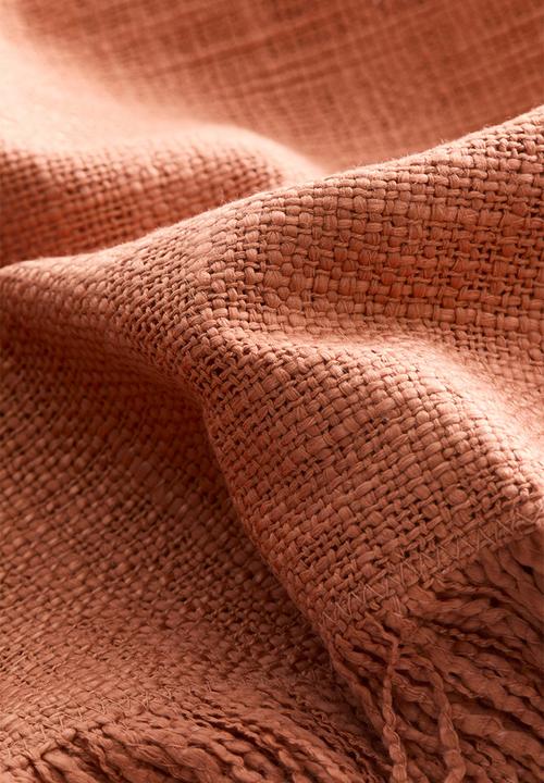 H&M - Slub weave cushion cover - dusty orange
