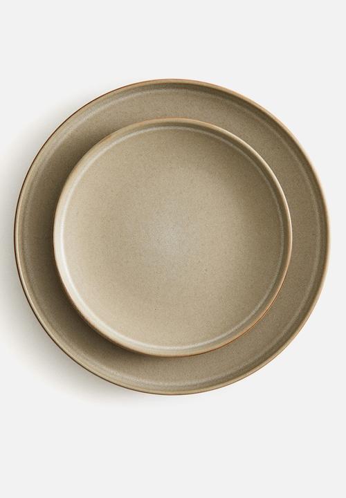 H&M - Reactive-glaze dinner plate - beige