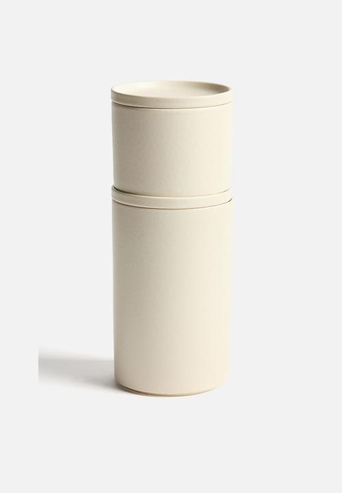 H&M - Small reactive-glaze jar - light beige