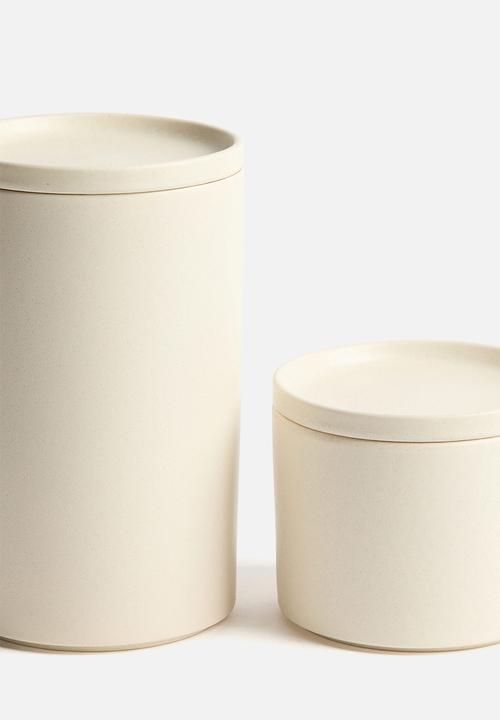 H&M - Small reactive-glaze jar - light beige
