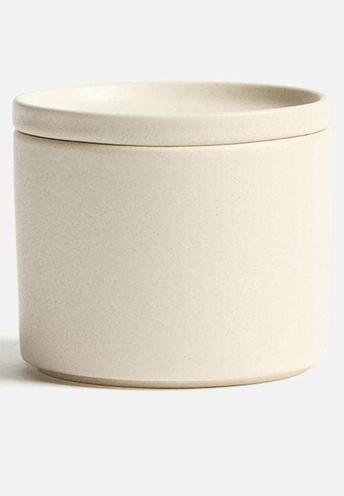 H&M - Small reactive-glaze jar - light beige