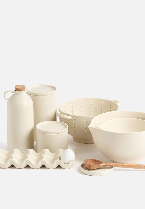 H&M - Small reactive-glaze jar - light beige
