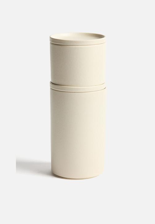 H&M - Reactive-glaze jar - light beige