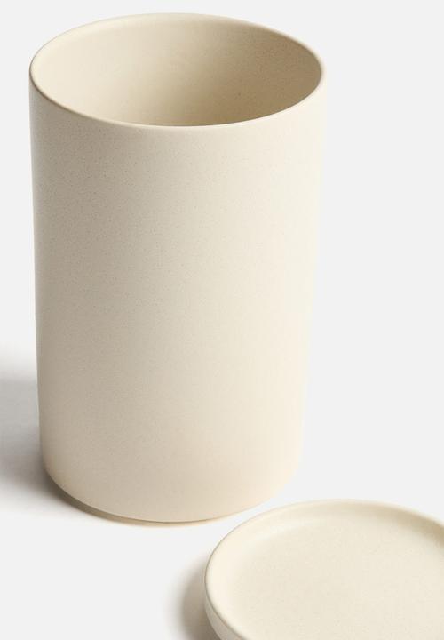 H&M - Reactive-glaze jar - light beige