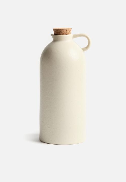 H&M - Reactive-glaze oil bottle - light beige