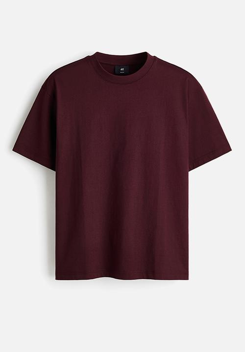 H&M - Relaxed fit t-shirt - burgundy