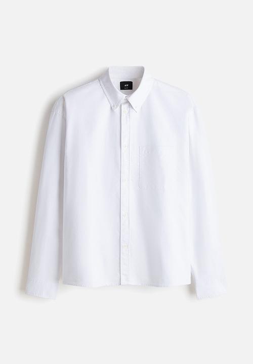H&M - Relaxed fit oxford shirt - white