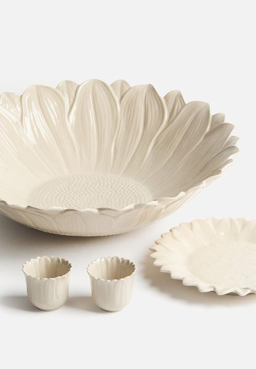 H&M - Large stoneware serving bowl - light beige