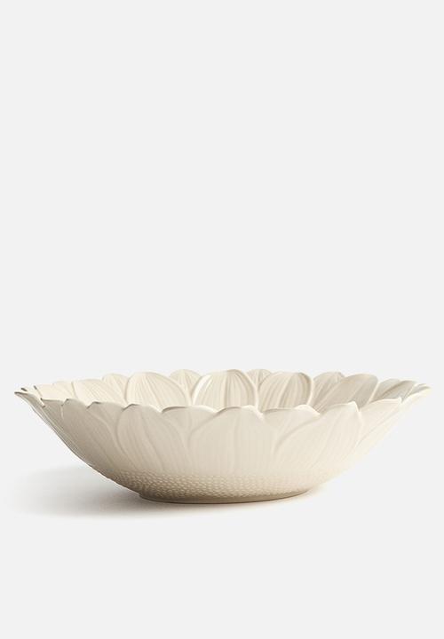 H&M - Large stoneware serving bowl - light beige