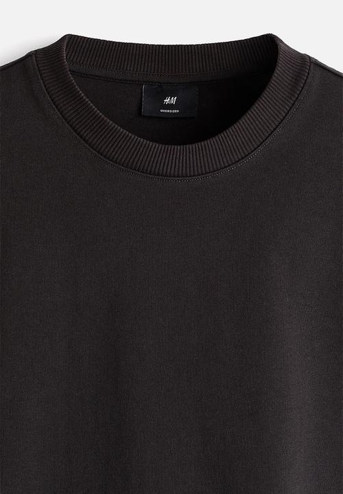 H&M - Oversized fit boxy-style t-shirt - black