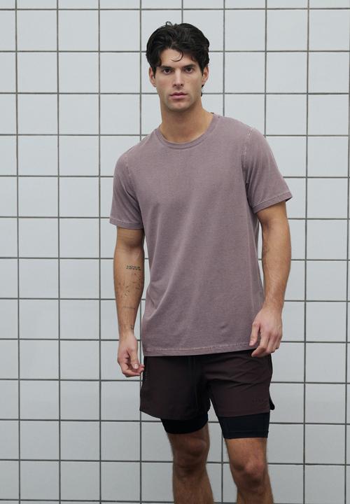 H&M - Running t-shirt with drymove. - dusty rose